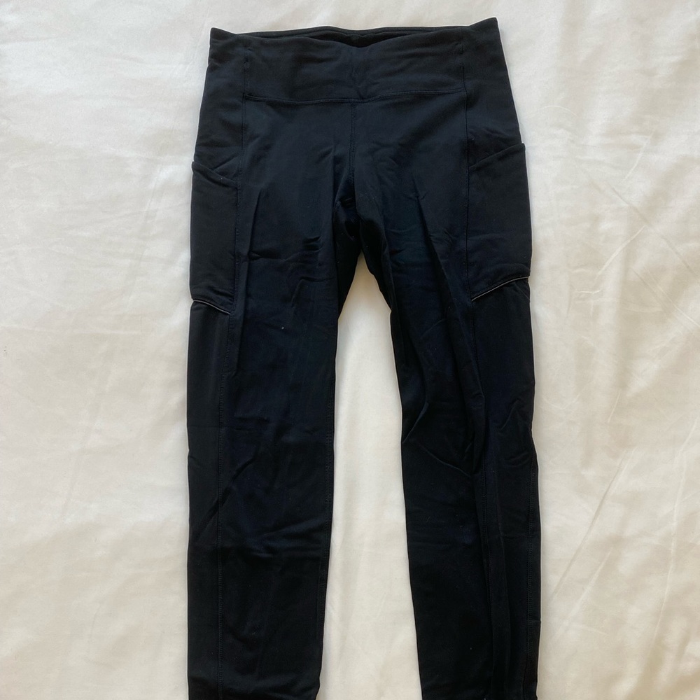 Lululemon High-Rise 7/8 Leggings with Pockets & Reflective Strips in Black (6)